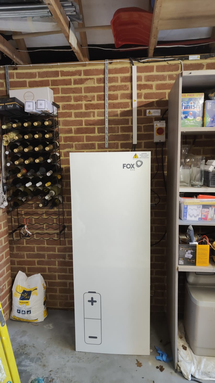 FOX ESS solar inverter and battery installation in Hook, Hampshire.