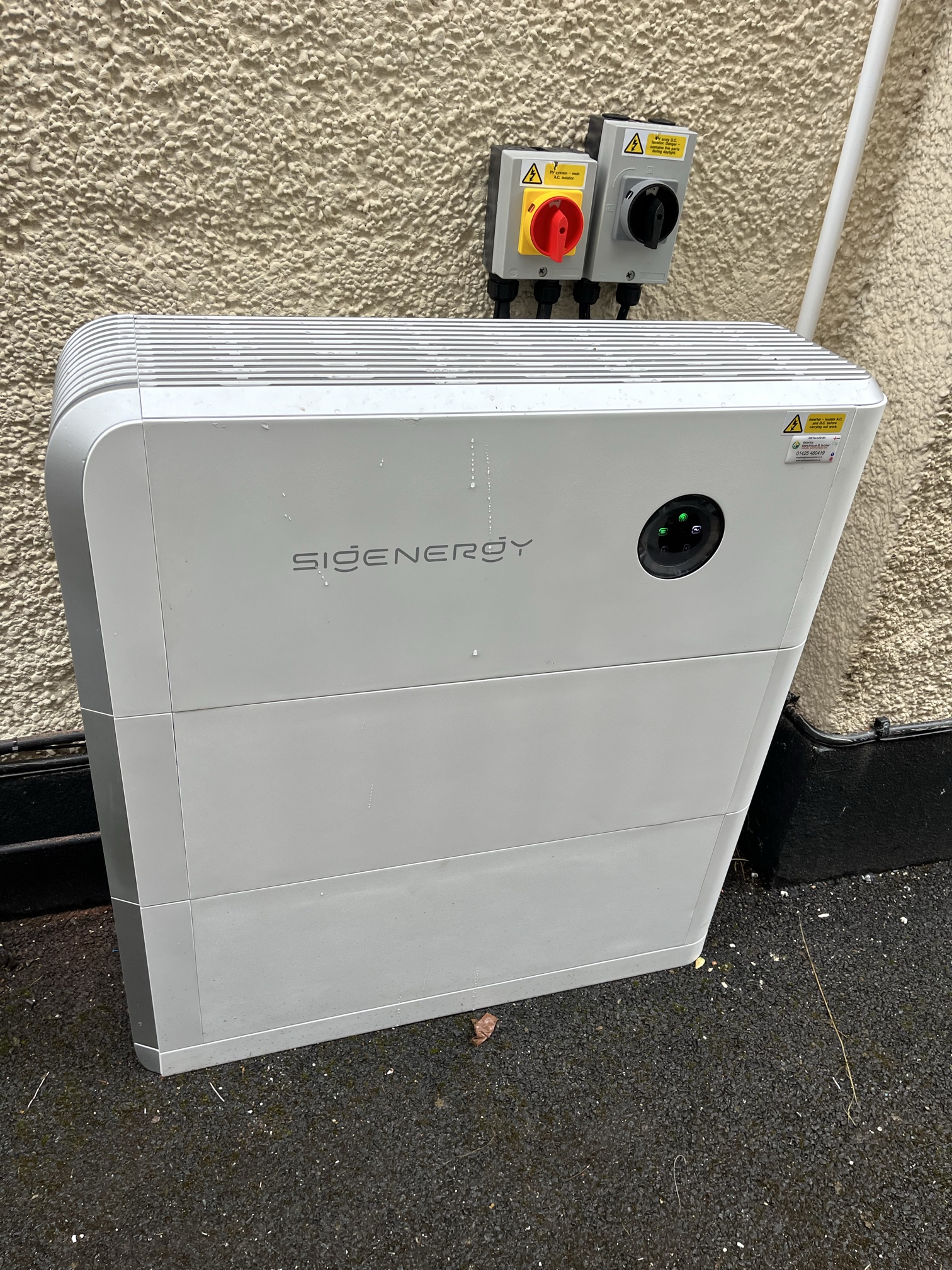 Sigenergy inverter and battery installation in Southbourne, Bournemouth.