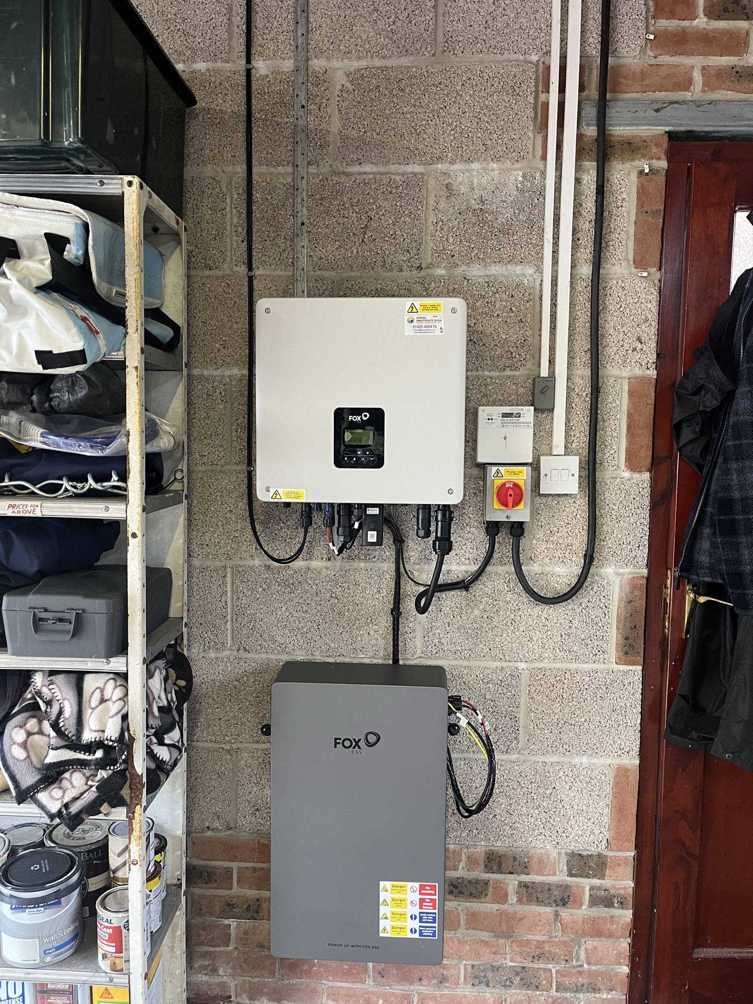 Fox ESS inverter and Battery installed in West Moors, Ferndown, Dorset.