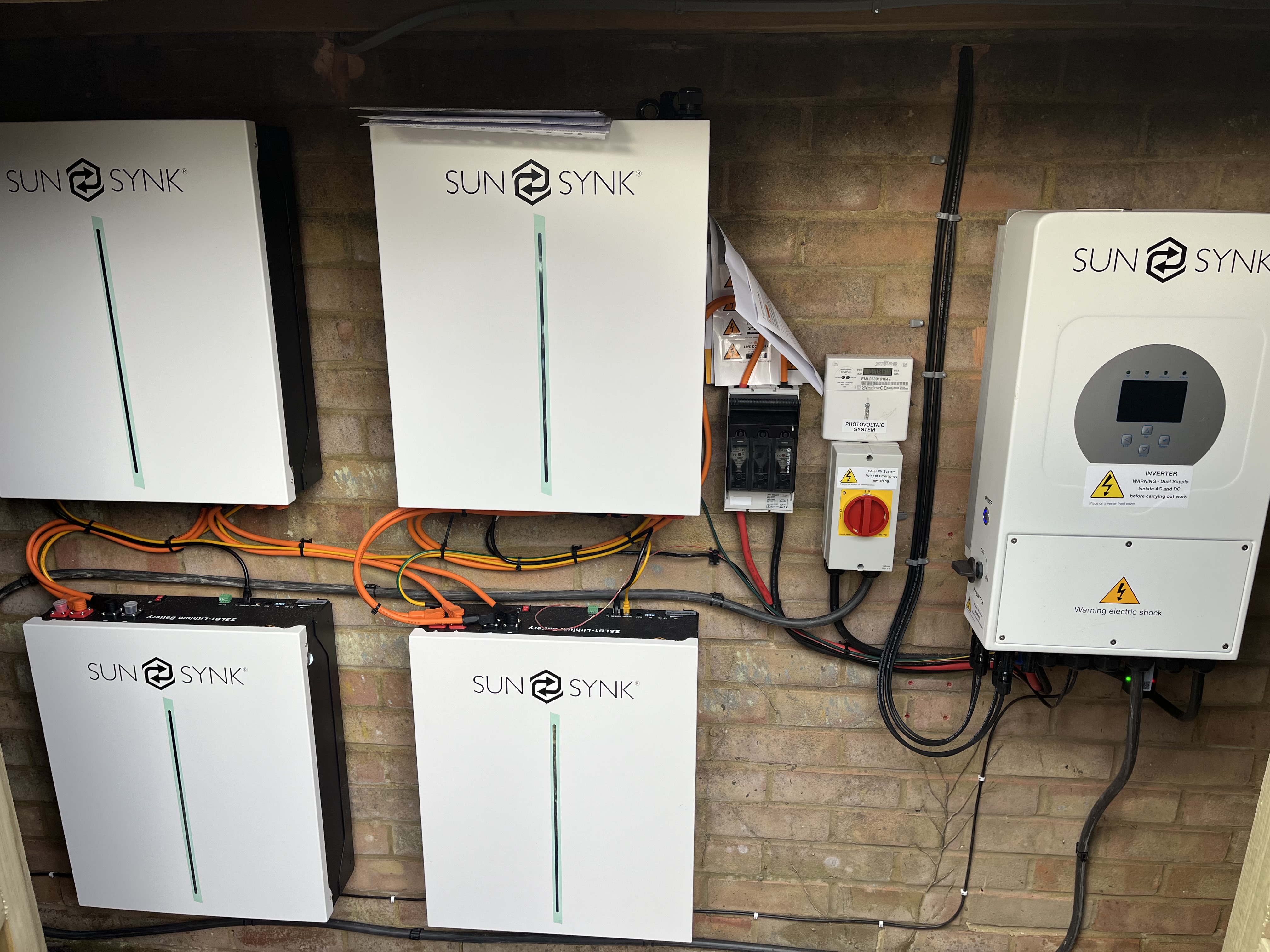 solar panel installation in Wimborne Minster, Dorset using Sunsynk Inverter and Batteries