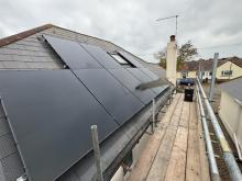 Solar panel installation on Slate in Southbourne, Bournemouth.