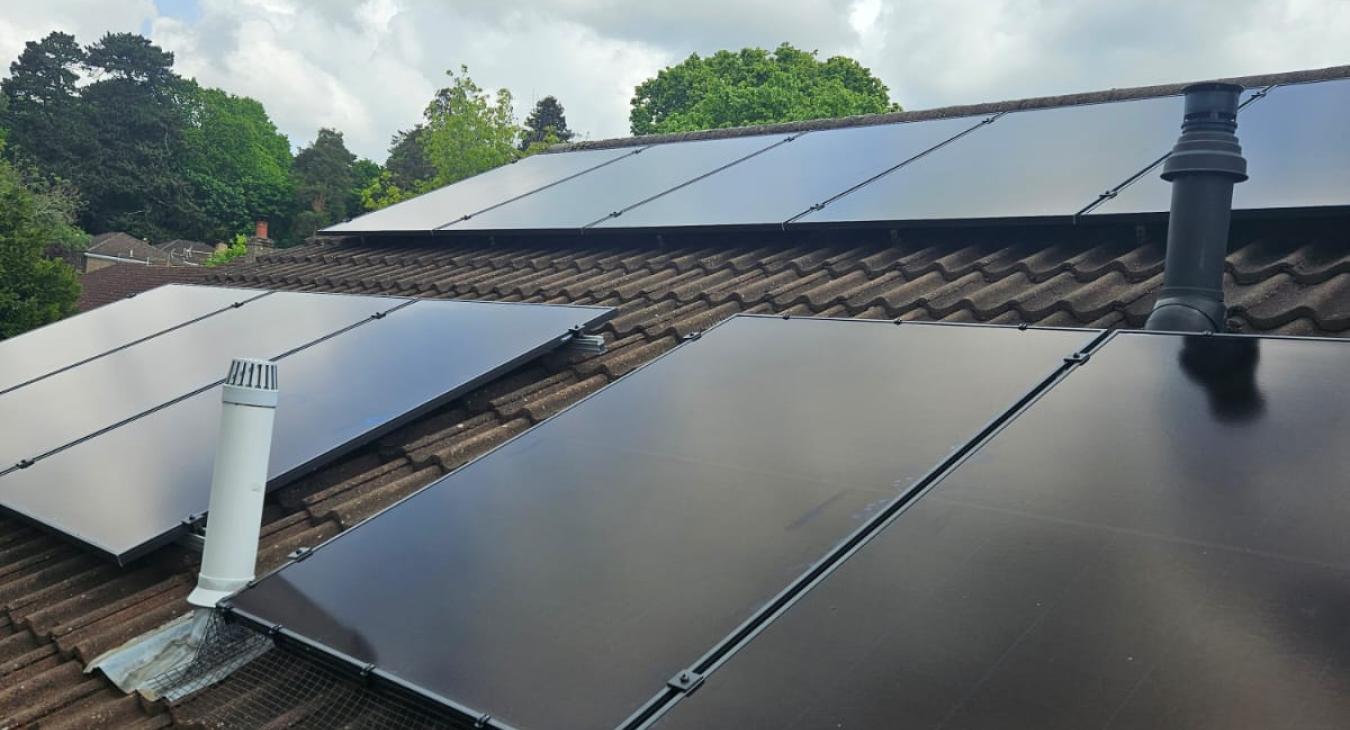 Solar panels Wimborne Minster, Dorset.